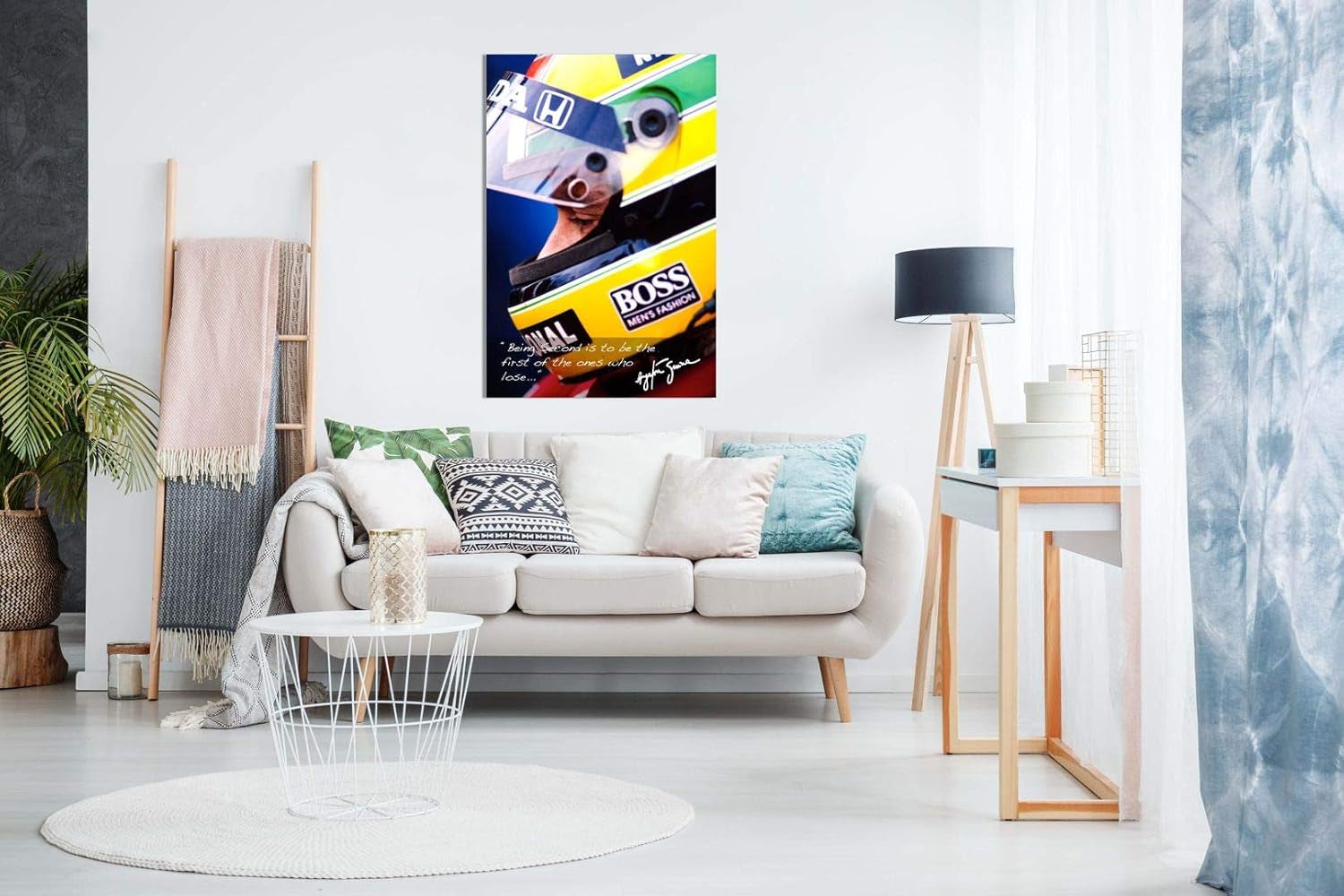 Ayrton Senna Quote F1 Canvas Wall Art Picture Print (12X8In)